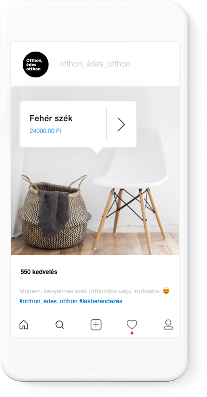 A vásárlási funkció Instágram