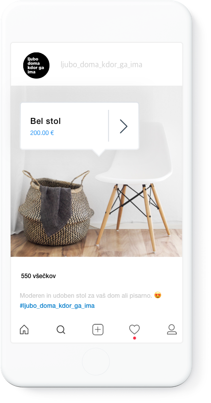 Prodaja izdelkov na Instagramu