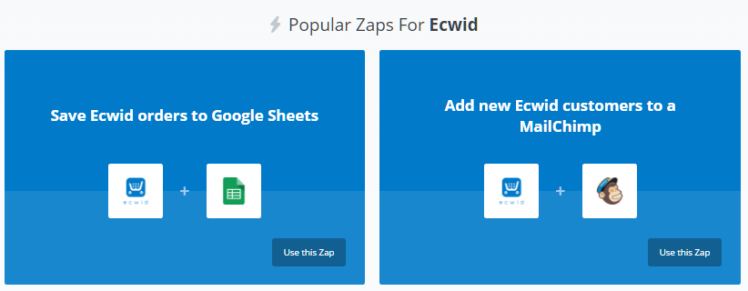 Zapier for Ecwid