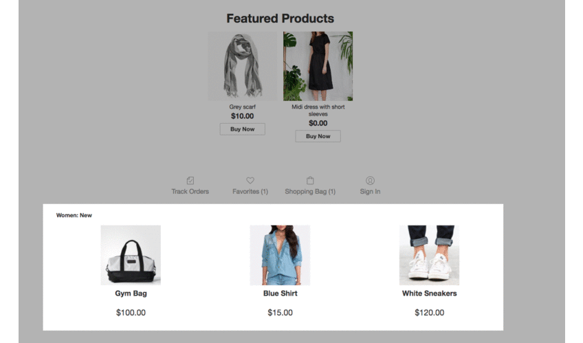 Ecwid widget di casuale prodotto