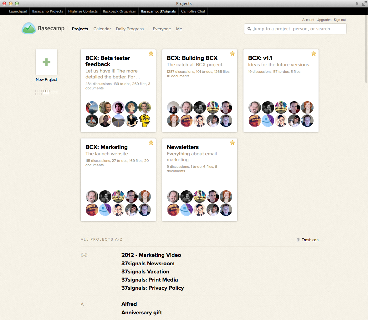Interface Basecamp