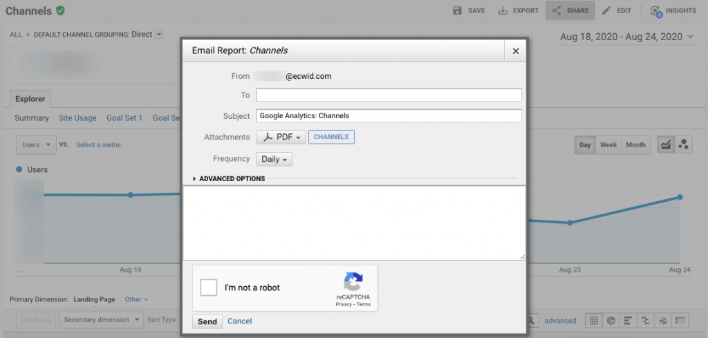 Google Analytics rapporterer e-mail-automatisering