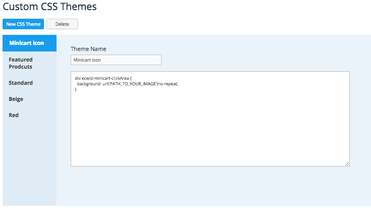 การจัดการธีม CSS ใน Ecwid