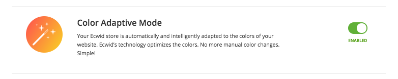 Ecwid Color Adaptive Mode