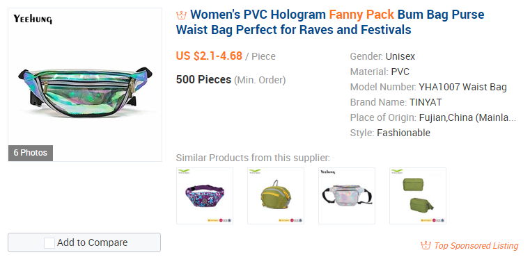 Fanny Pack sur Alibaba