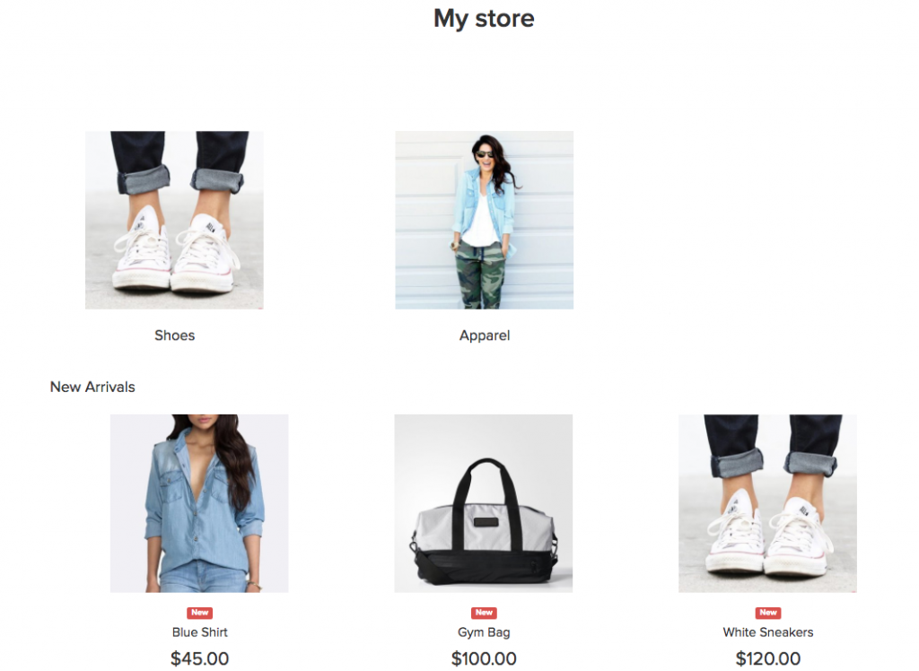 Prodotti in evidenza sulla homepage in Ecwid