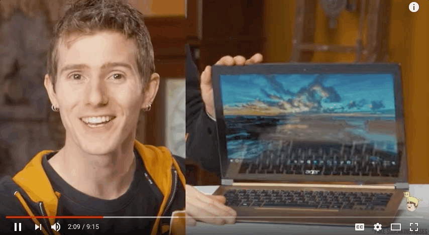 tinjauan laptop di YouTube
