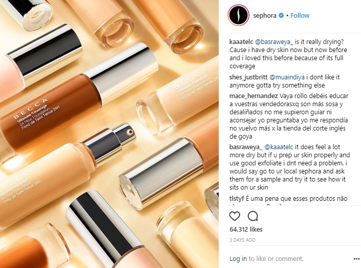 Active comments on Instagram