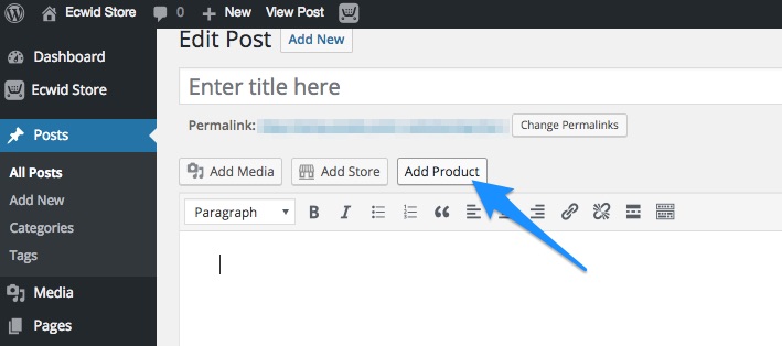 plug-in per WordPress Nuovo Ecwid