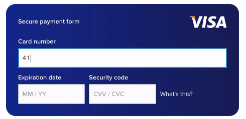 new Ecwid credit card form