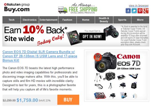 Retargeting ads for camera add-ons