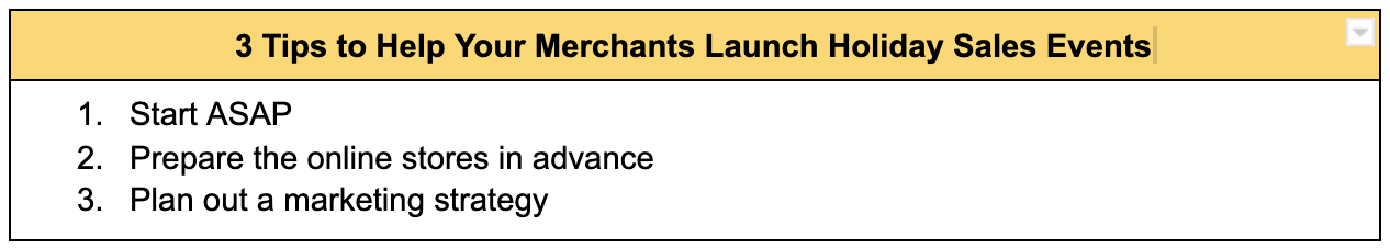 How to Help Your Customers Launch Holiday Sales Events