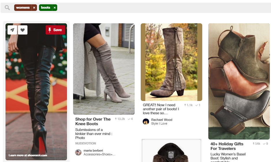 E-Commerce-Keyword-Suche auf pinterest