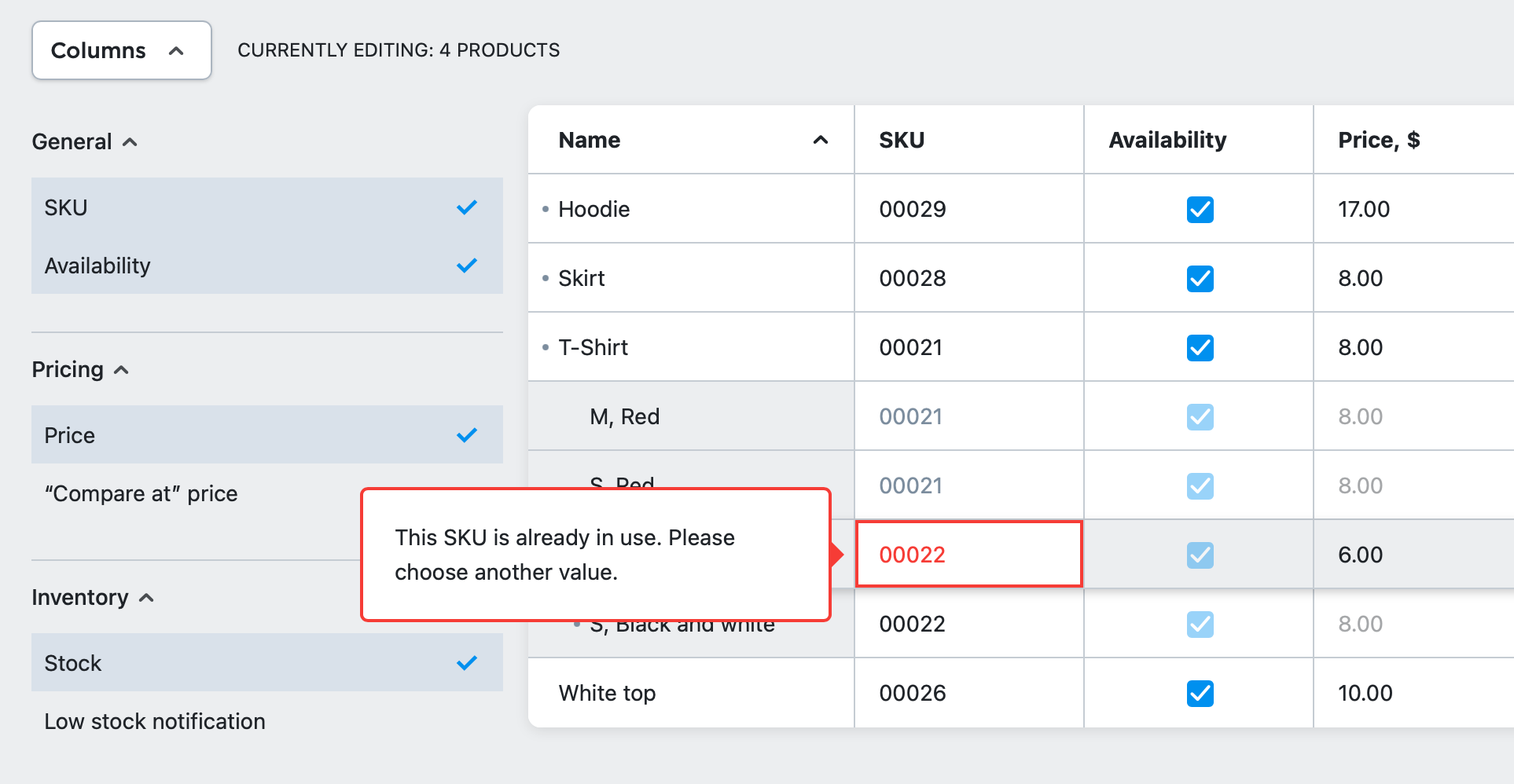 Edited products. Drupal + ubercart. Product edit. Woo image product editing. Bulk products.