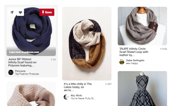 Trending pins med produkttypen på Pinterest