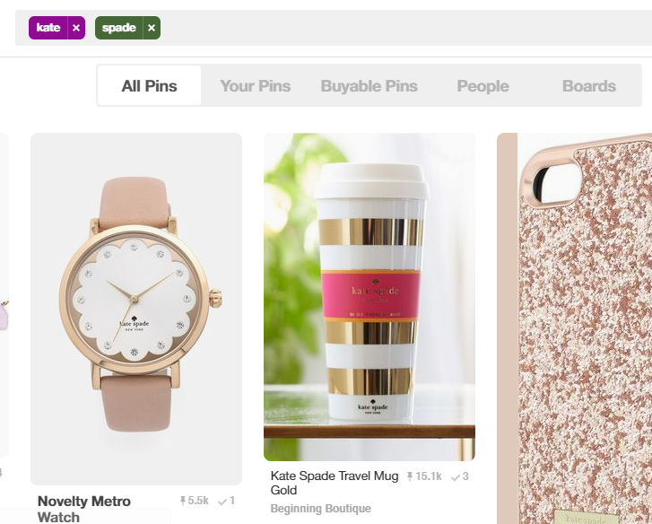 Keyword search for your competitor on Pinterest