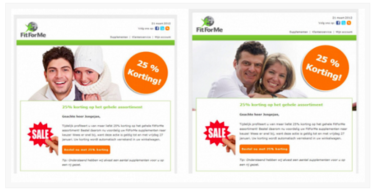 Esempio campagna di email