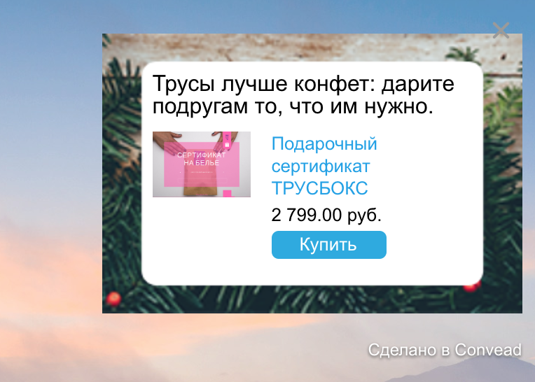 Карточка товара на виджете — стимул не тянуть с покупкой