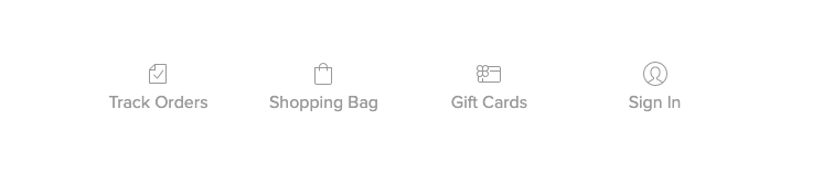 This is a screenshot of Ecwid store footer menu with a gift card link. Selling gift cards is easier when customers can easily find your gift card regardless of what store page they landed on. 