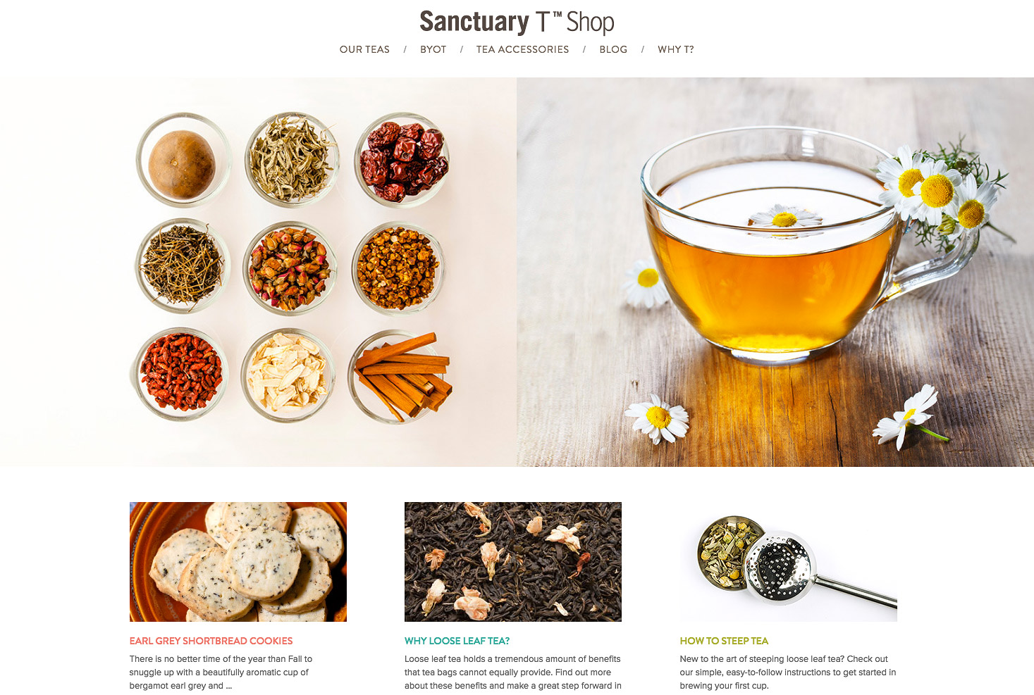 Sanctuary T Shop’s website